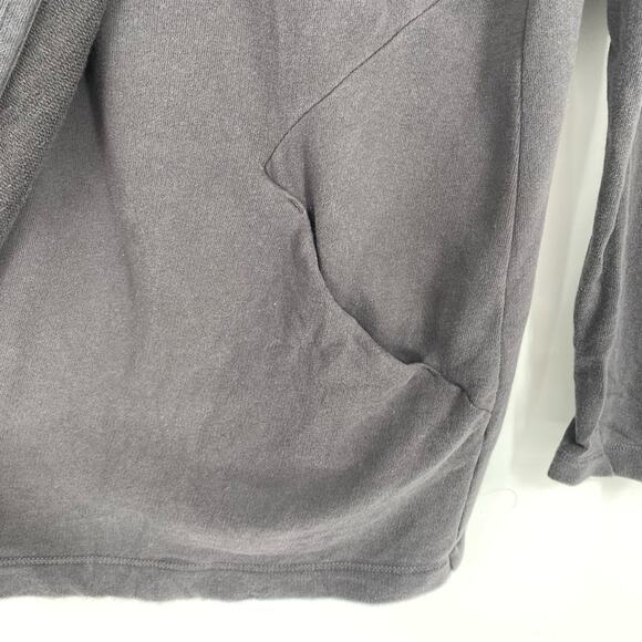 J. Jill Pure Jill Asymmetric Drape Collar Gray Lagenlook Organic Cotton Jacket S - Picture 8 of 8